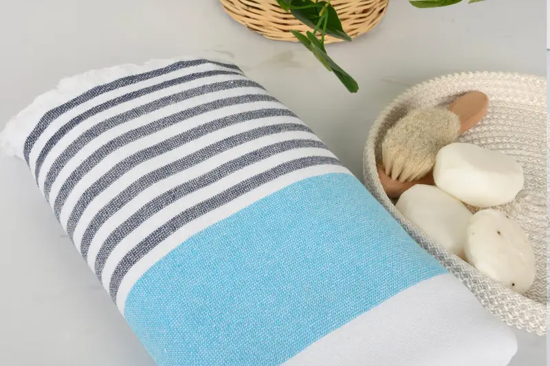 Custom Wedding Gift From Bridesmaid, Custom Wedding Gift, Gift For Coworker, Turkish Towel USA, 68x36 Cotton Striped Terry Towel, Personalized Gift - 6
