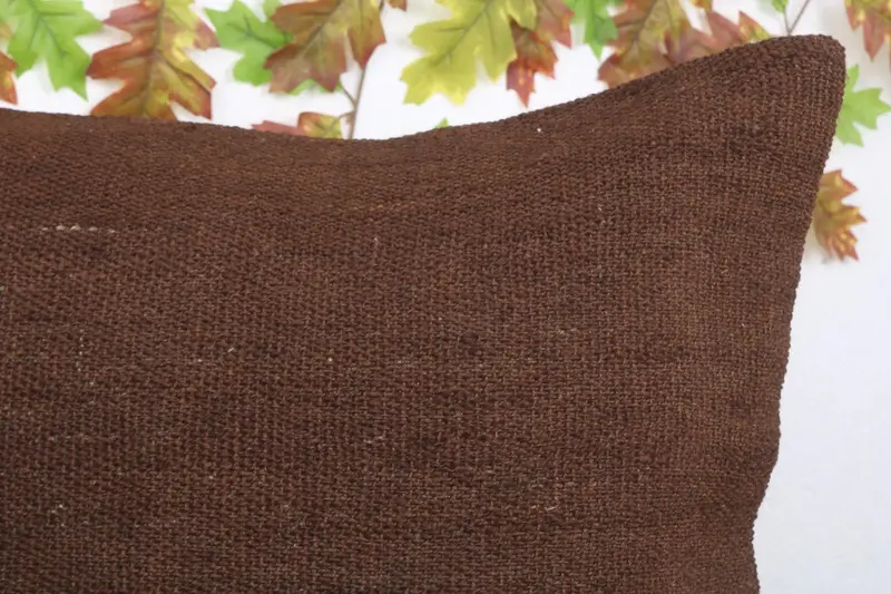 24x24 Brown Pillow Case, Vintage Pillow, Ottoman Pillow Sham, Nomadic Pillow Cover, Pillow for Couch, Pillow Cover, Throw Kilim Pillow - 5