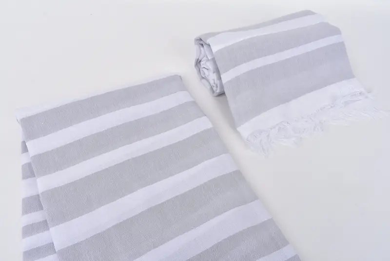 Luxury Beach Towel, Pool Towels, Embroidered Towel, Custom Beach Towels, Beach Towel Gift, Absorbent towel, Bridal Gifts, 64x40 Cotton Striped Towel - 7