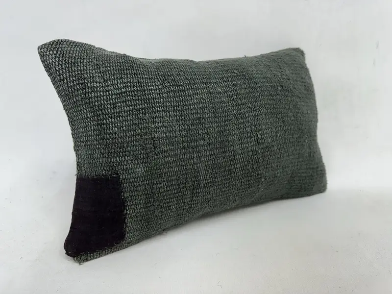 Vintage Pillow, Retro Throw Pillow Cover, Boho Pillow, Cushion Cover, Gift Pillow, Accent Throw Cushion Case, 12x20 Green Pillow Cover - 3