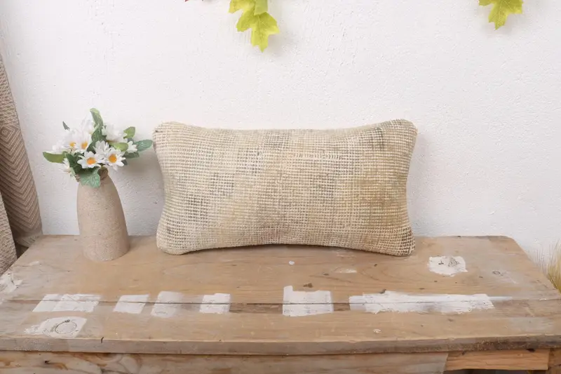 Orange & grünes Southwestern Wurfkissen, Vintage besticktes Kissen