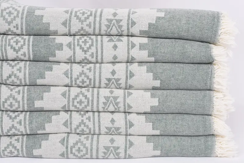 Personalized Gifts, Valentines Day Gift, Monogram Beach Towel, Yoga Towel, Custom Wedding Gifts, Bridemaids Beach Towel, 70x36 Cotton Aztec Towel - 4
