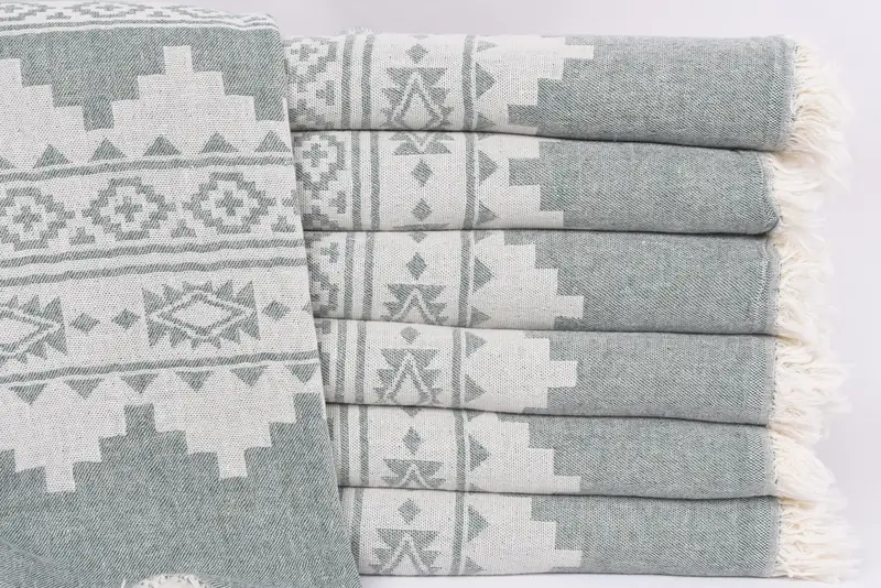Personalized Gifts, Valentines Day Gift, Monogram Beach Towel, Yoga Towel, Custom Wedding Gifts, Bridemaids Beach Towel, 70x36 Cotton Aztec Towel - 2