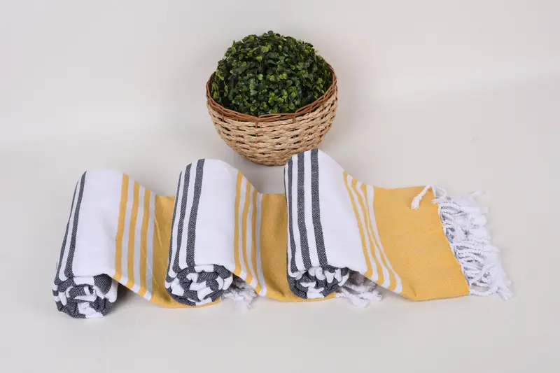 Organik havlu, düğün havlu, plaj düğün lehine, 70x36 pamuklu çizgili havlu, kum dirençli havlu, Türk havlu ABD, özel hediyeler, onun için hediye - 7