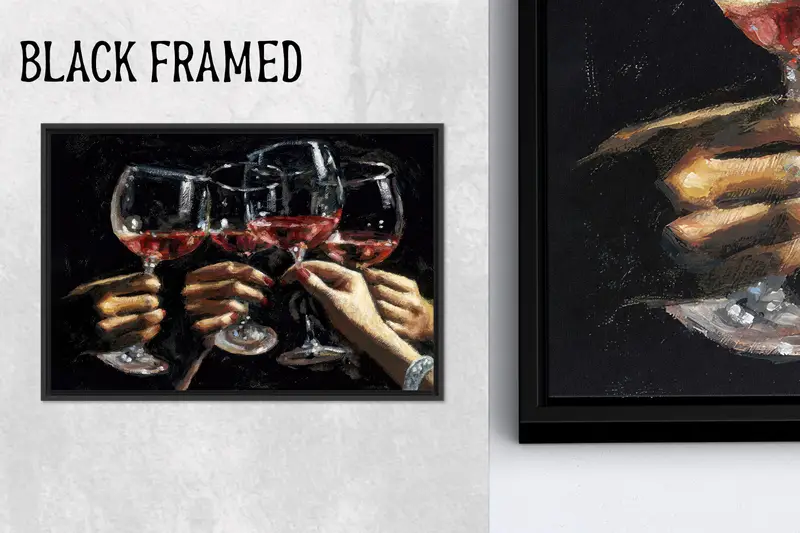 Zarif Şarap Kadehi Kanvas: Bar, Pub, Kız Odası Dekoru