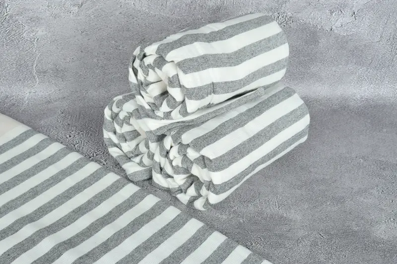 Personalized Towel, Custom Beach Towel, First Wedding Anniversary Gift, Gift Boxes Towel, 68x40 Cotton Striped Terry Towel, Bridesmaid Gift Towel - 8