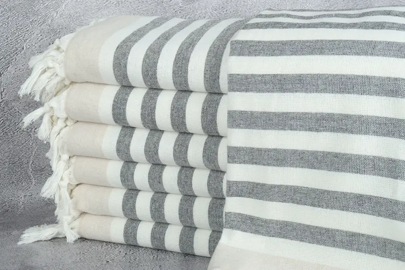 Personalized Towel, Custom Beach Towel, First Wedding Anniversary Gift, Gift Boxes Towel, 68x40 Cotton Striped Terry Towel, Bridesmaid Gift Towel - 1