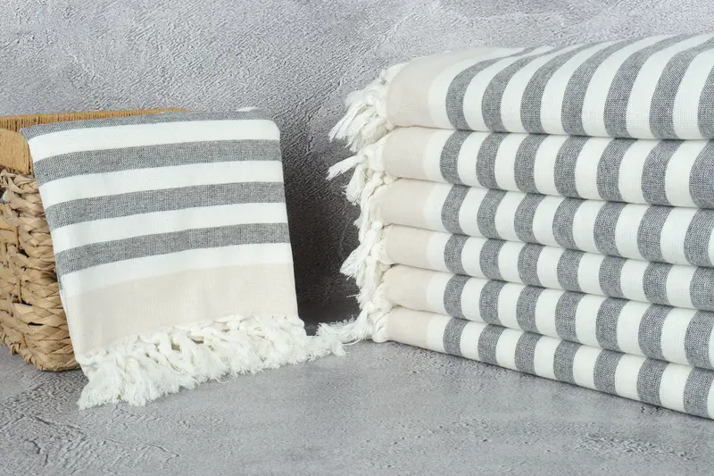 Personalized Towel, Custom Beach Towel, First Wedding Anniversary Gift, Gift Boxes Towel, 68x40 Cotton Striped Terry Towel, Bridesmaid Gift Towel - 3