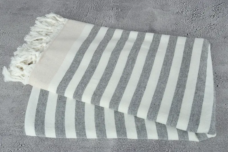 Personalized Towel, Custom Beach Towel, First Wedding Anniversary Gift, Gift Boxes Towel, 68x40 Cotton Striped Terry Towel, Bridesmaid Gift Towel - 6