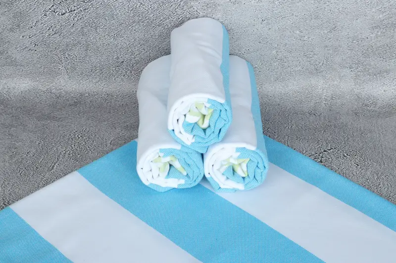 Peshtemal Towel, Turkish bath towel, 70x40 Cotton Striped Towel, Travel towel, Bulk Order Towel, Personalized Gift, Mother Of The Groom Gift - 7