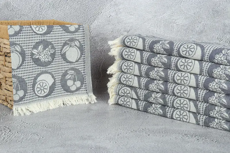 Wedding Gift, Personalized Kitchen Towel, 28x20 Cotton Fruits Patterned Towel, Customized Turkish Towel, Personalized Gift, Monogram Tea Towel - 4