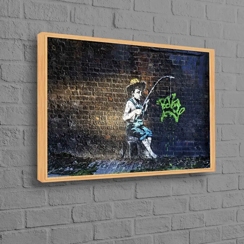 バンクシーにインスピレーションを得たプリント キャンバス アートで空間をグレードアップ