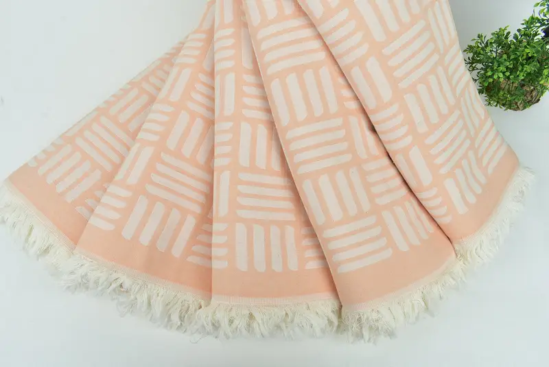 96x88 Cotton Geometric Towel, Bridesmaid Gift, Bedspread, Boho Throw Blankets, Beach Theme Bachelorette Party, Extra Large Tablecloth, Woven Blanket - 5