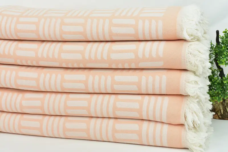 96x88 Cotton Geometric Towel, Bridesmaid Gift, Bedspread, Boho Throw Blankets, Beach Theme Bachelorette Party, Extra Large Tablecloth, Woven Blanket - 4