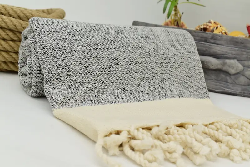 Large Turkish Towel, Turkish Towel Beach, Monogrammed Beach Towel, Hammam Towel USA, 64x40 Cotton Flat Towel, Personalized Wedding Gift For Couple - 3
