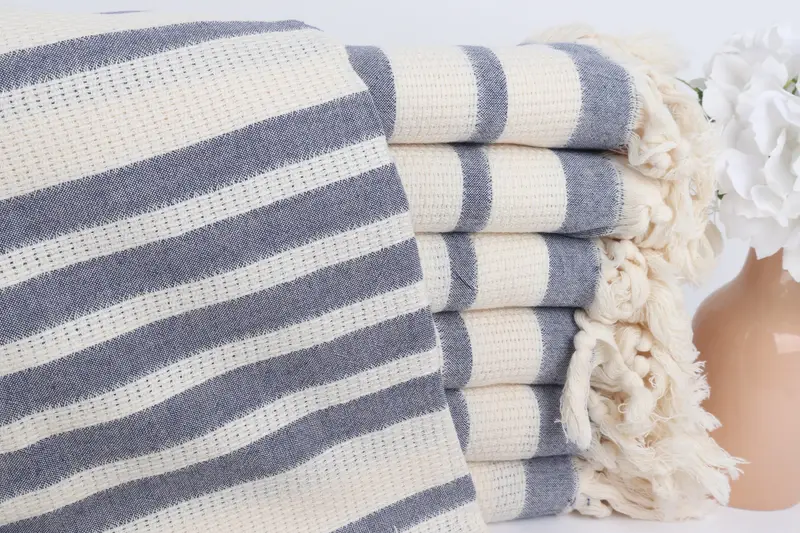 Spa Gift Towel, Quick-Dry Beach Towel, Valentines Day Gift For Him, 70x34 Cotton Striped Towel, Quick-dry peshtemal, Turkish beach towel - 1