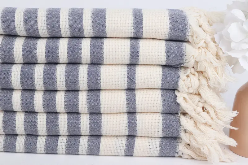Spa Gift Towel, Quick-Dry Beach Towel, Valentines Day Gift For Him, 70x34 Cotton Striped Towel, Quick-dry peshtemal, Turkish beach towel - 3