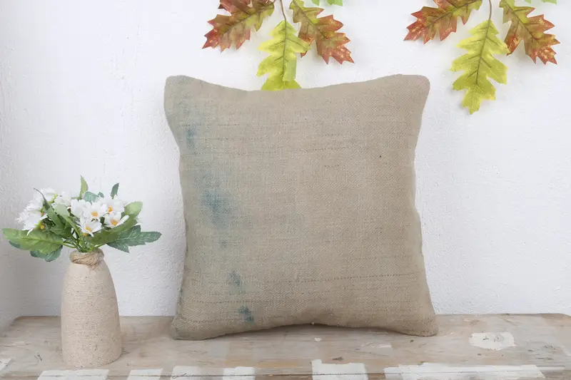 Kilim Pillow Cover, Pillow Cover, 14x14 Beige Cushion, Pattern Throw Pillow Cover, Interior Designer Pillow, Vintage Kilim Pillow - 2