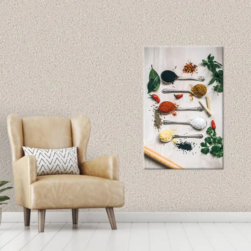 Lienzo de cocina Elegant Spices: arte vibrante para el comedor