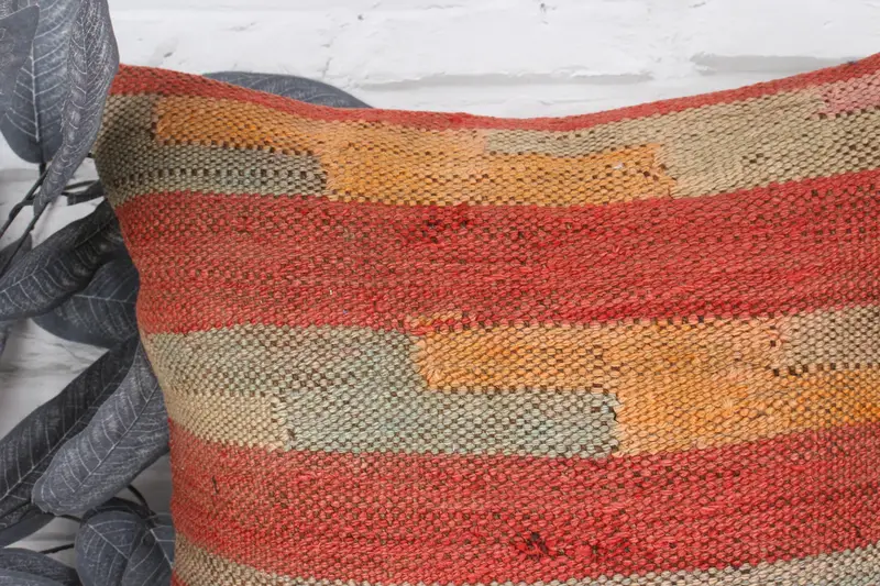 Floor Cushion, Lounge Throw Pillow Case, Kilim Pillow, 18x18 Red Cushion Case, Bolster Pillow Sham, Pillow, Antique Pillows, Gift Pillow - 2