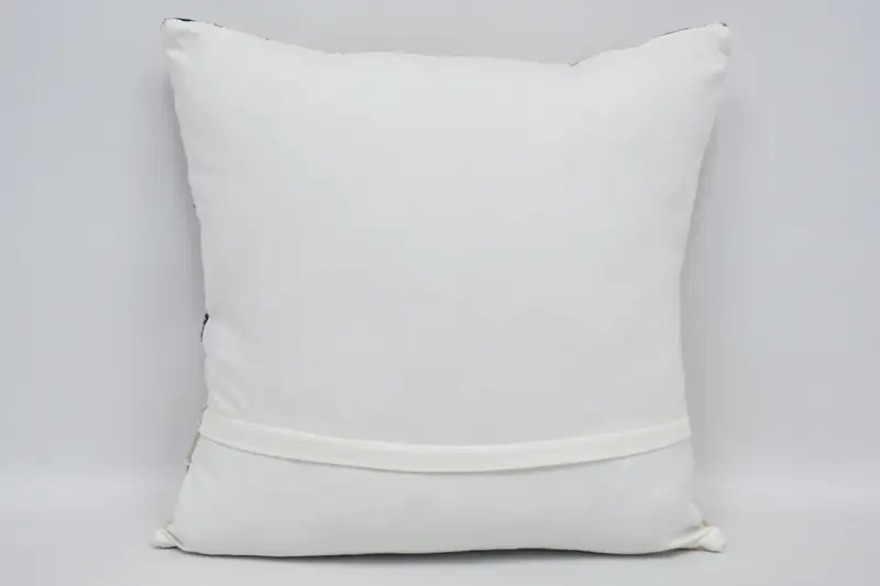 Handwoven Pillow, Pillow Sham, Kilim Pillow, Pillow for Couch, Outdoor Bolster Cushion Cover, Ethnical Kilim Rug Pillow, 24x24 White Cushion - 6
