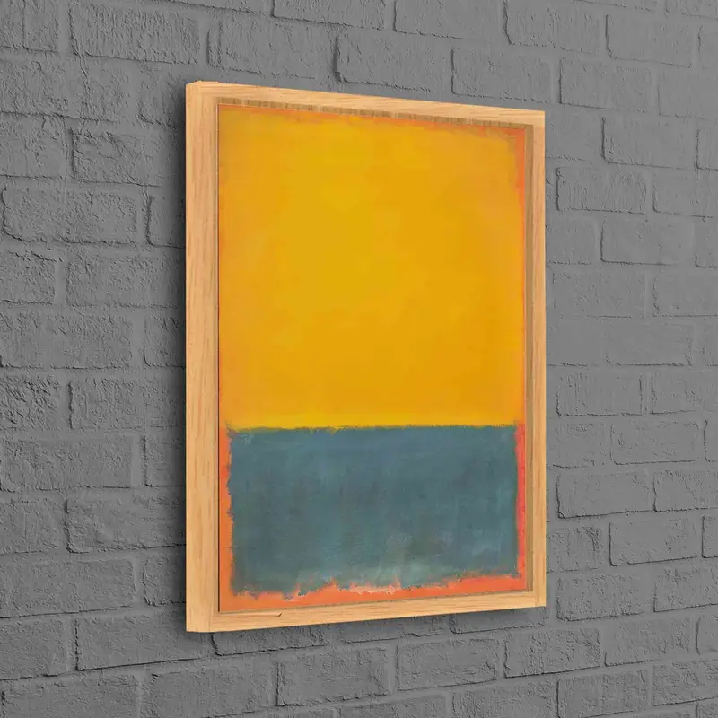 ミニマリスト ロスコにインスピレーションを得たキャンバス: イエロー & グレーの現代アート プリント