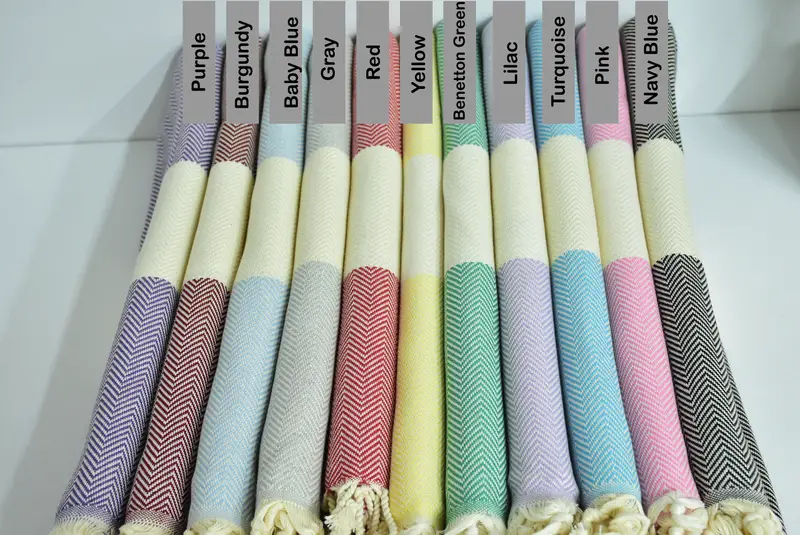 Fouta towel, Bachelorette Party Decorations, Custom Wedding Gift, 70x40 Cotton Herringbone Towel, Wedding Gift Ideas, Summer Towel, Holiday Towel - 1