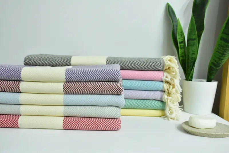 Fouta towel, Bachelorette Party Decorations, Custom Wedding Gift, 70x40 Cotton Herringbone Towel, Wedding Gift Ideas, Summer Towel, Holiday Towel - 2