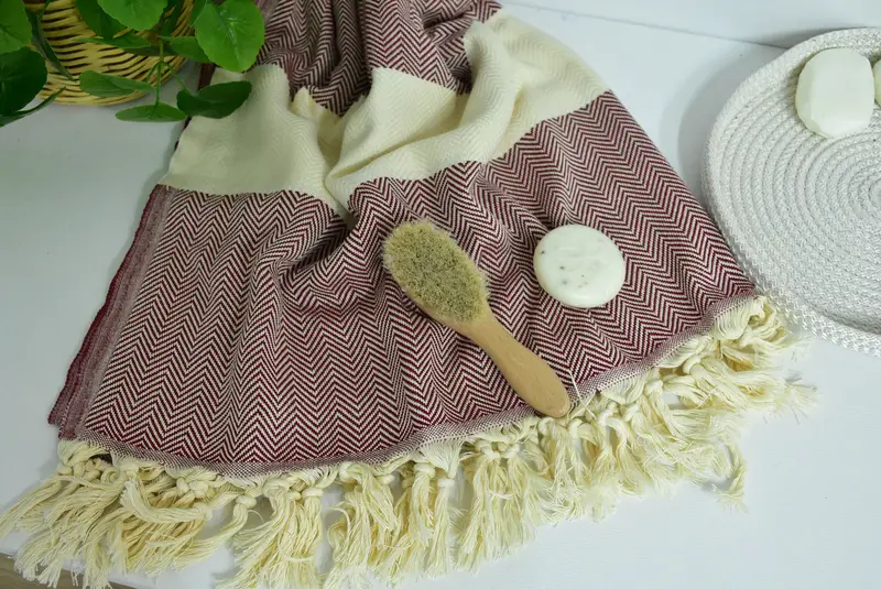 Fouta towel, Bachelorette Party Decorations, Custom Wedding Gift, 70x40 Cotton Herringbone Towel, Wedding Gift Ideas, Summer Towel, Holiday Towel - 7