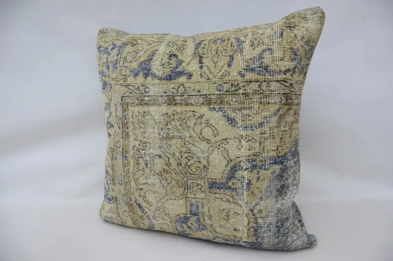 Christmas Cushion, Cushion Case, Nautical Throw Pillow, Gift Pillow, Boho Pillow, Kilim Cushion Sham, 32x32 Beige Cushion Cover - 5