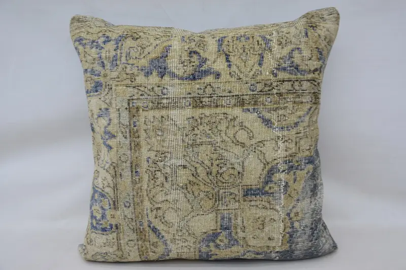 Christmas Cushion, Cushion Case, Nautical Throw Pillow, Gift Pillow, Boho Pillow, Kilim Cushion Sham, 32x32 Beige Cushion Cover - 1