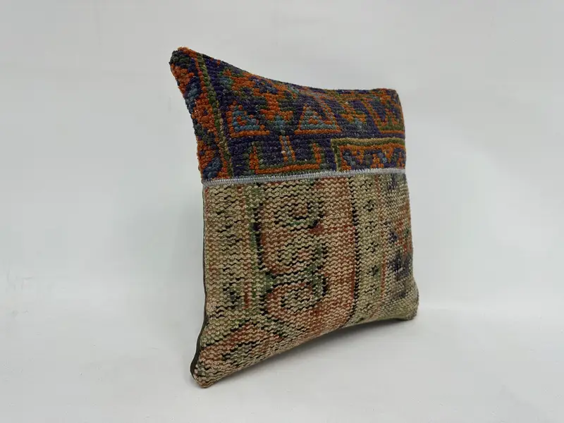 Bolster Pillow Sham, 16x16 Beige Cushion, Boho Pillow Sham Cover, Pillow for Sofa, Pillow Cover, Toss Cushion Case, Home Decor Pillow - 3