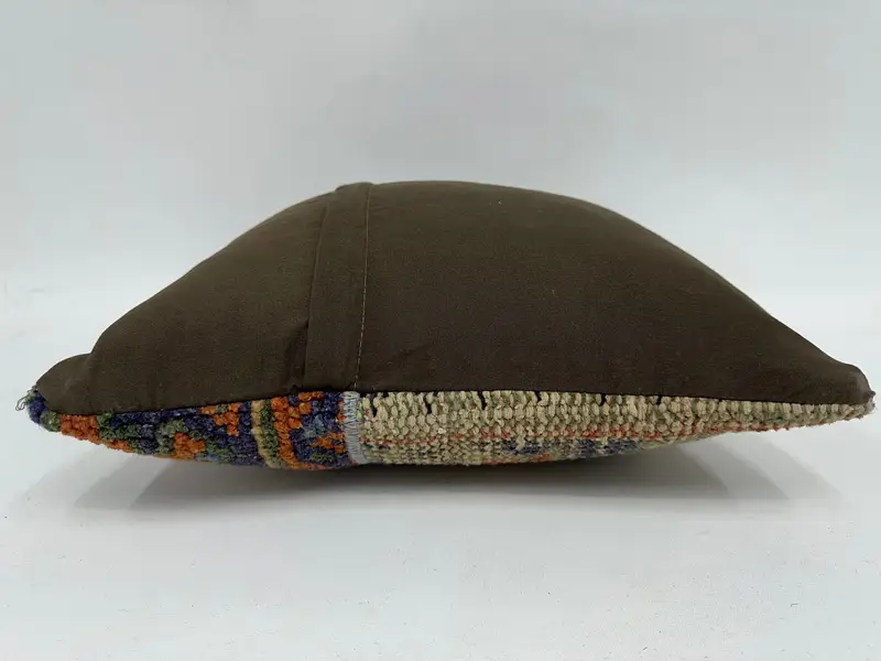 Bolster Pillow Sham, 16x16 Beige Cushion, Boho Pillow Sham Cover, Pillow for Sofa, Pillow Cover, Toss Cushion Case, Home Decor Pillow - 7