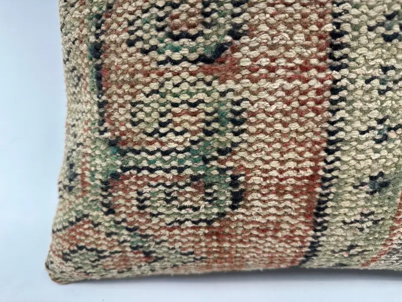 Bolster Pillow Sham, 16x16 Beige Cushion, Boho Pillow Sham Cover, Pillow for Sofa, Pillow Cover, Toss Cushion Case, Home Decor Pillow - 2