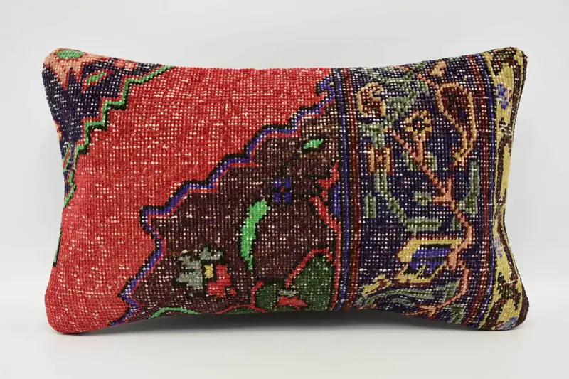 12x20 Red Pillow Sham, Customized Pillow Cover, Kilim Pillow Cover, Vintage Kilim Throw Pillow, Kilim Pillow, Cushion Case, Rustic Cushion Case - 1