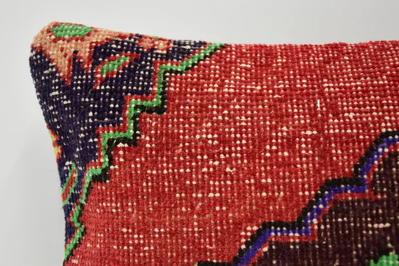 12x20 Red Pillow Sham, Customized Pillow Cover, Kilim Pillow Cover, Vintage Kilim Throw Pillow, Kilim Pillow, Cushion Case, Rustic Cushion Case - 2