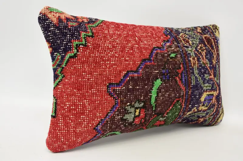 12x20 Red Pillow Sham, Customized Pillow Cover, Kilim Pillow Cover, Vintage Kilim Throw Pillow, Kilim Pillow, Cushion Case, Rustic Cushion Case - 3