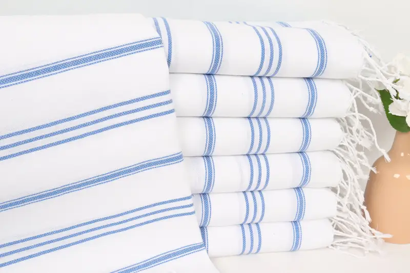 Summer Gift, Small Bath Towels, Monogram Kitchen Towel, 40x24 Cotton Striped Towel, Personalized Gift, Girl Trip Party Favor, Christmas Favors - 1