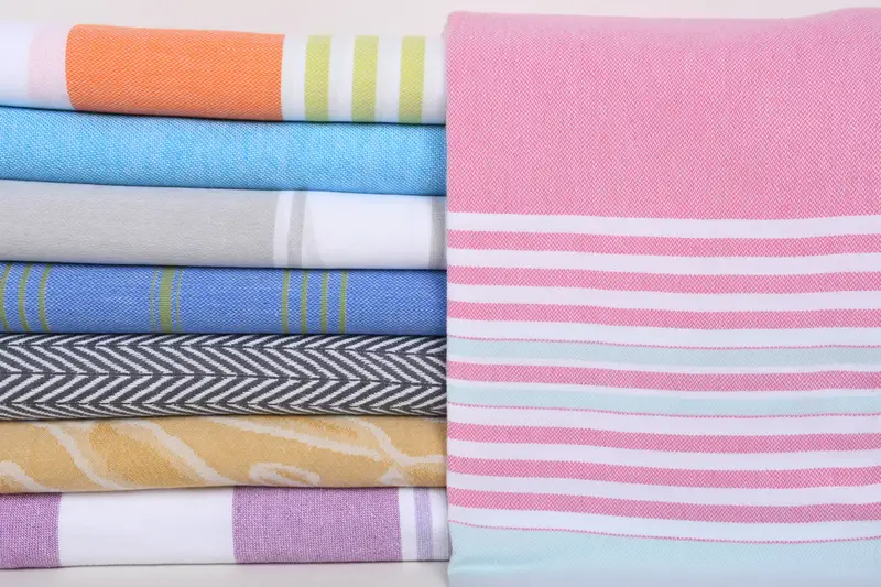 Maid Of Honor Gift, 70x40 Cotton Set of 8 Towel, Fringed Turkish peshtemal beach towel USA, Beach Towel Bulk, Turkish bath towel, Bridal Shower Gift - 1