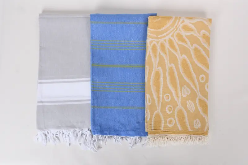 Maid Of Honor Gift, 70x40 Cotton Set of 8 Towel, Fringed Turkish peshtemal beach towel USA, Beach Towel Bulk, Turkish bath towel, Bridal Shower Gift - 7