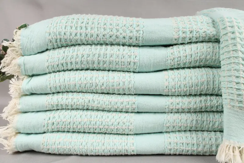 Wedding Gift Blanket Mint Throw Waffle Throw 79x83 Inches Throw Blanket