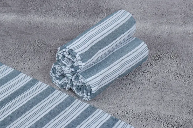 Gifts For Him, Turkish Towel Beach, Employee Gifts, Soft organic Turkish peshtemal for luxury spa use, Wedding Gift, 70x40 Cotton Striped Towel - 8