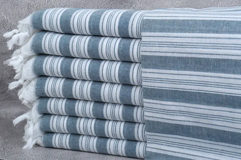 Gifts For Him, Turkish Towel Beach, Employee Gifts, Soft organic Turkish peshtemal for luxury spa use, Wedding Gift, 70x40 Cotton Striped Towel - 1