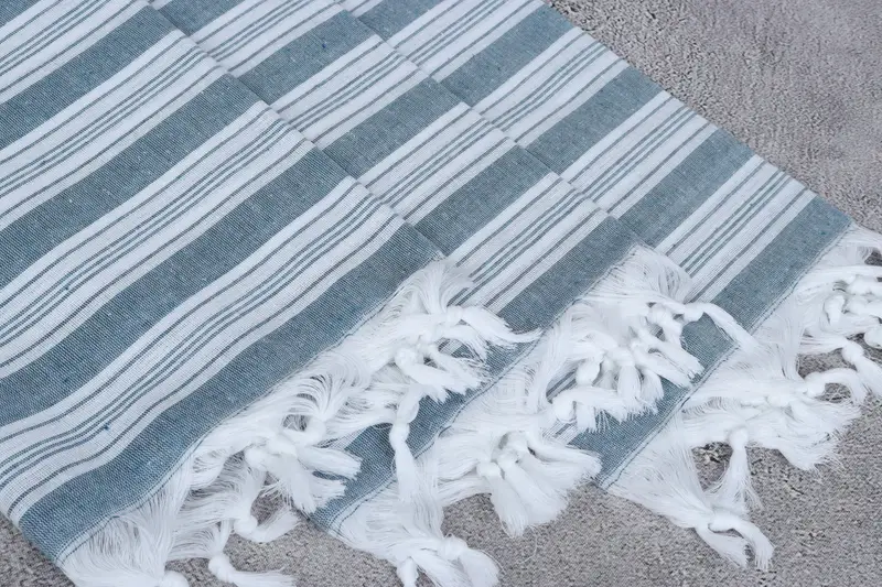 Gifts For Him, Turkish Towel Beach, Employee Gifts, Soft organic Turkish peshtemal for luxury spa use, Wedding Gift, 70x40 Cotton Striped Towel - 5