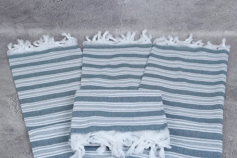 Gifts For Him, Turkish Towel Beach, Employee Gifts, Soft organic Turkish peshtemal for luxury spa use, Wedding Gift, 70x40 Cotton Striped Towel - 4