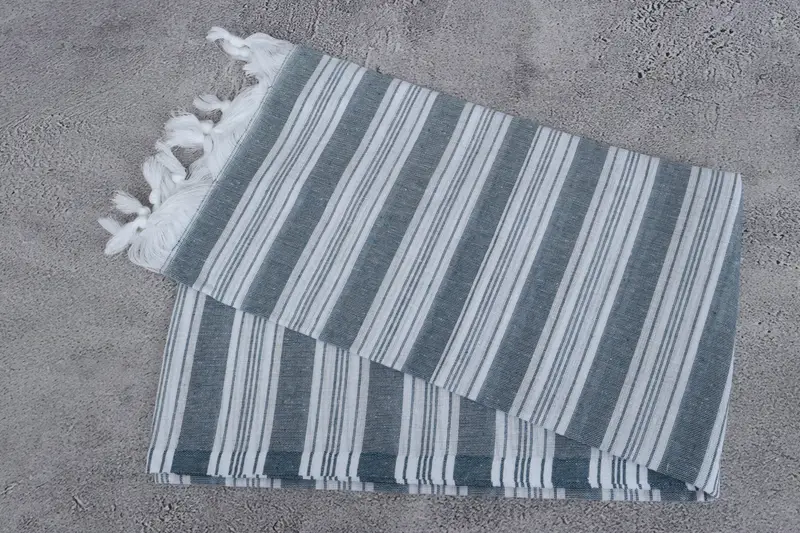 Gifts For Him, Turkish Towel Beach, Employee Gifts, Soft organic Turkish peshtemal for luxury spa use, Wedding Gift, 70x40 Cotton Striped Towel - 6