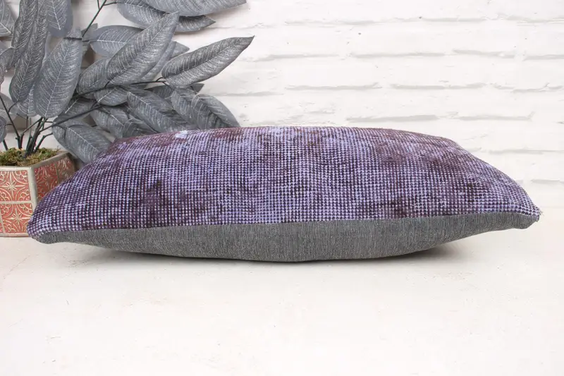 12x24 Purple Pillow Cover, Car Pillow Cover, Handmade Pillow Cover, Vintage Kilim Throw Pillow, Kilim Pillow, Pillow Sham, Throw Kilim Pillow - 5