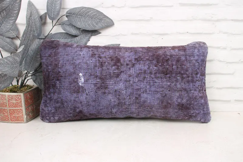 12x24 Purple Pillow Cover, Car Pillow Cover, Handmade Pillow Cover, Vintage Kilim Throw Pillow, Kilim Pillow, Pillow Sham, Throw Kilim Pillow - 1