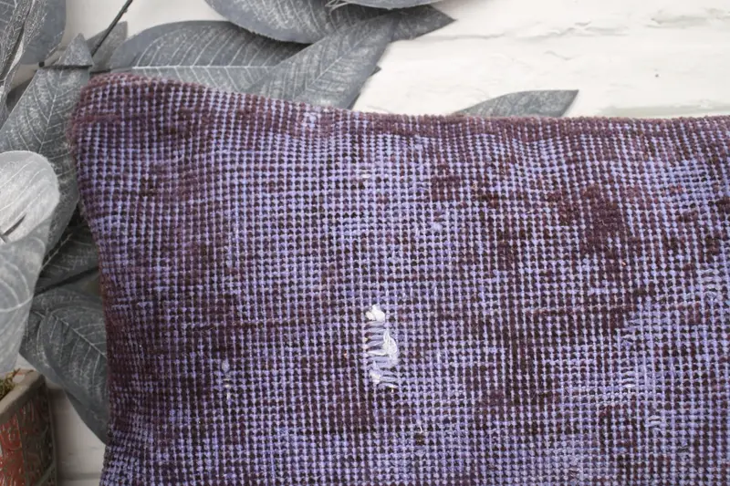12x24 Purple Pillow Cover, Car Pillow Cover, Handmade Pillow Cover, Vintage Kilim Throw Pillow, Kilim Pillow, Pillow Sham, Throw Kilim Pillow - 2