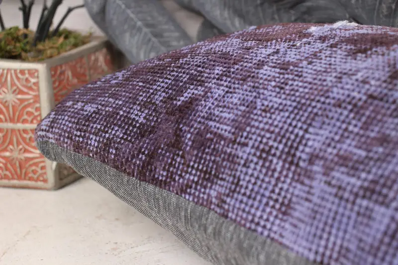 12x24 Purple Pillow Cover, Car Pillow Cover, Handmade Pillow Cover, Vintage Kilim Throw Pillow, Kilim Pillow, Pillow Sham, Throw Kilim Pillow - 7
